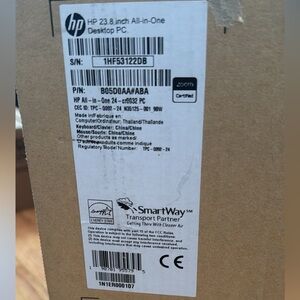 HP All-in-One Packaging with Black and White Label